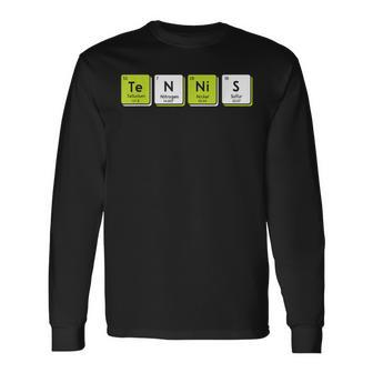 Tennis Periodic Table Elements Sport Player Coach Long Sleeve T-Shirt - Monsterry AU