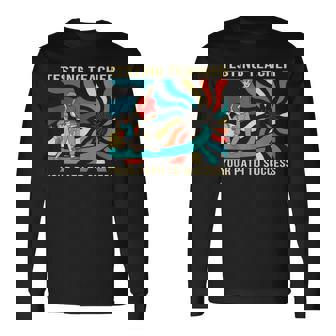 Testing Teacher Path To Success Vintage Test Day Teacher Long Sleeve T-Shirt - Monsterry