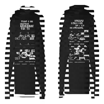Things I Do In My Spare Time Bicycle Cycling Lover Long Sleeve T-Shirt - Thegiftio