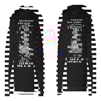 Never Thought I'd Be Wearing A Unicorn Dad Father Long Sleeve T-Shirt - Thegiftio