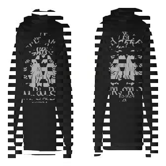 Til We Are Ghosts Mr Mrs Just Married Couples Halloween 2024 Long Sleeve T-Shirt - Seseable