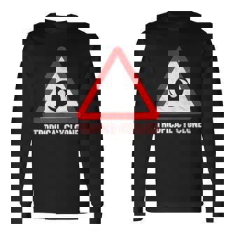 Tropical Cyclone Warning Signal Graphic Sign Long Sleeve T-Shirt - Monsterry