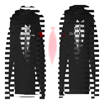 Trump 2024 Halloween Costume Donald Trump Tuxedo Long Sleeve T-Shirt | Mazezy