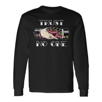 Trust No Oneintage Snake Handshake Langarmshirts - Geschenkecke