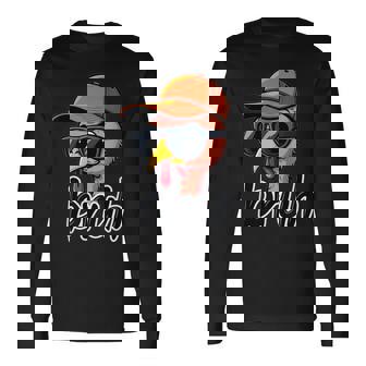 Turkey Face Thanksgiving Bruh Boys Toddler Youth Man Turkey Long Sleeve T-Shirt | Mazezy