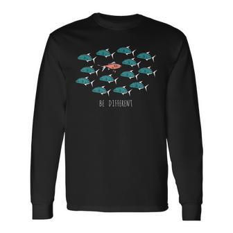 Unique Be Different Fish Langarmshirts - Geschenkecke