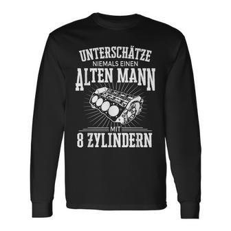 Unterschätze Nie Alten Mann 8 Cylinder Tuning8 Engine Langarmshirts - Geschenkecke