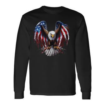 Us Flag As Eagle Usa Flag Langarmshirts - Geschenkecke