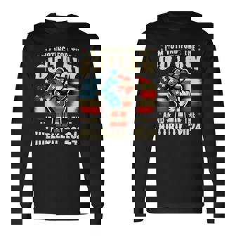 Us Flag I'm Voting For The Outlaw And The Hillbilly 2024 Long Sleeve T-Shirt | Mazezy