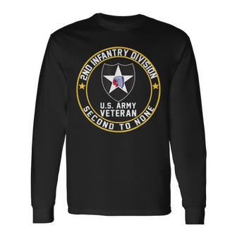 Us Veteran Military 2Nd Infantry Division Second To None Long Sleeve T-Shirt - Monsterry DE