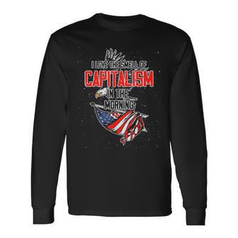 Usa Freiheit Aktien Ich Liebe Den Geruchon Kapitalism Langarmshirts - Geschenkecke