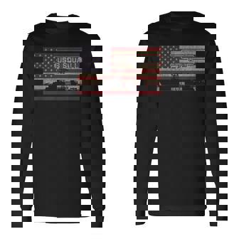 Uss Squall Pc-7 Coastal Patrol Ship Usa American Flag Long Sleeve T-Shirt - Monsterry