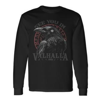 Valknutiking Wir Sehen Uns In Walhalla See You Inalhalla Langarmshirts - Geschenkecke