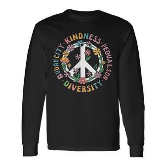 Vielfalt Gleichheit Liebe Frieden Menschenrechte Soziale Gerechtigkeit Langarmshirts - Geschenkecke