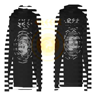 Villes De La Grèce Antique Symbole Hoplite Grec T-shirt à manches longues - Cadeauxyz