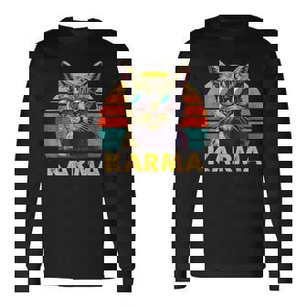 Vintage Cat Karma Long Sleeve T-Shirt - Thegiftio UK