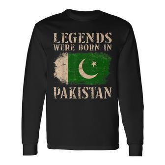 Vintage Pakistan Flag S Langarmshirts - Geschenkecke