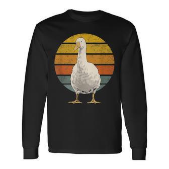 Vintage Goose Sunset Retro Goose Langarmshirts - Geschenkecke