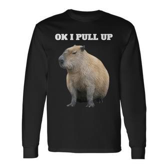 Vintage Ok I Pull Up Capybara Langarmshirts - Geschenkecke