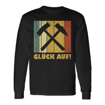 Vintage Ruhrpott Glück Auf Mining Beater And Iron Langarmshirts - Geschenkecke