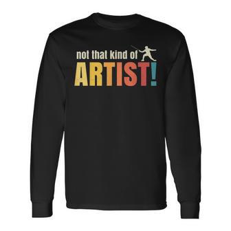 Vintage Swordmanship Fencing Sport Fencer Swordplay Duel Long Sleeve T-Shirt - Monsterry