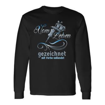 Vintage Tattoo Withom Leben Drawn With Colour Enriched Langarmshirts - Geschenkecke