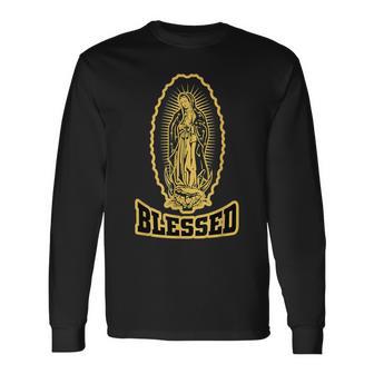 Virgen De Guadalupeirgen Maria Camiseta de manga larga - Regaloses