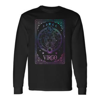 Virgo Tarot Card August September Birthday Astrology Zodiac Long Sleeve T-Shirt | Seseable UK
