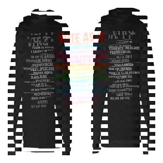 Vote As If Your Skin Is Not White Human's Rights President Long Sleeve T-Shirt - Thegiftio UK