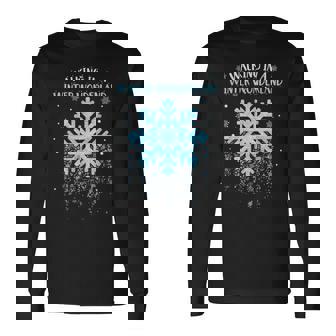Walking In A Winter Wonderland Snowflake Christmas Pajamas Long Sleeve T-Shirt - Thegiftio