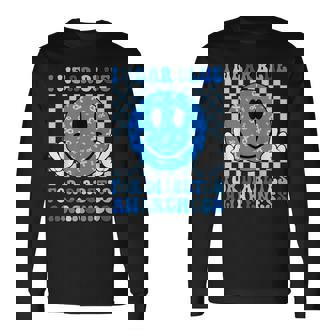 I Wear Blue For Diabetes Awareness Month T1d Type 1 Long Sleeve T-Shirt - Monsterry