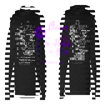 We Wear Purple High Heel Domestic Violence Awareness Long Sleeve T-Shirt - Thegiftio