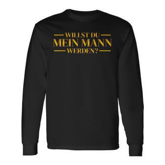 Willst Du Mein Mann Hochzeitsantrag Marriage Proposal Langarmshirts - Geschenkecke