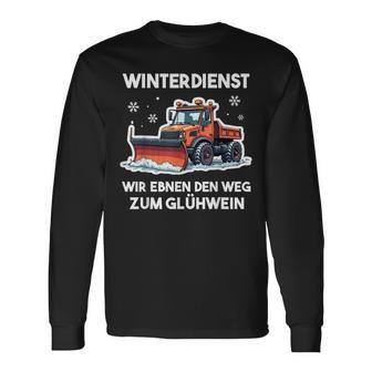 Winterdienst Schneepflugfahrer Humor Schneepflug Langarmshirts - Geschenkecke