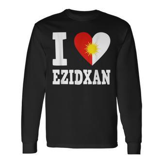 Yazidi Yazidi Flag Ezidxan Ezidi Langarmshirts - Geschenkecke