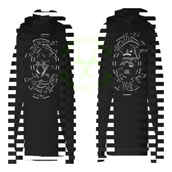Zombie Outbreak Response Team Halloween Apocalypse Gas Mask Long Sleeve T-Shirt - Monsterry