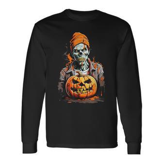 Zombie And Pumpkin Langarmshirts - Geschenkecke