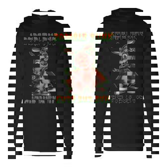 Zombie Punk Cute But Evil Vampire Bunny Long Sleeve T-Shirt - Monsterry