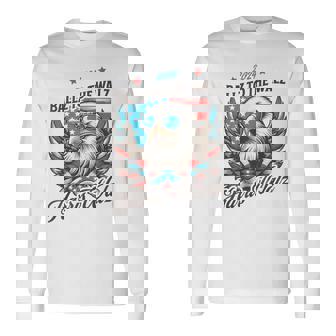 2024 Ballz To The Walz Harris Walz Sunglasses Eagle Election Long Sleeve T-Shirt - Monsterry