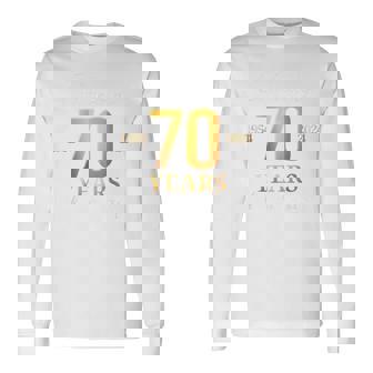 70 Years Of Marriage Est 1954 2024 70Th Wedding Anniversary Long Sleeve T-Shirt - Thegiftio UK
