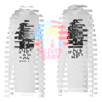 9 Lives Baby Trump Cute Cat 9 Lives Baby Long Sleeve T-Shirt | Mazezy