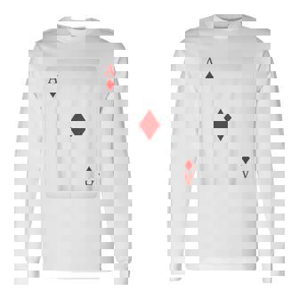 Ace Of Diamonds Playing Cards Easy Halloween Costume Long Sleeve T-Shirt | Seseable UK