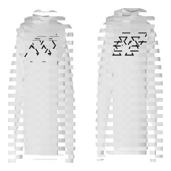 Air Feu Eau Terre Quatre Éléments Symboles Triangle Grec T-shirt à manches longues - Cadeauxyz