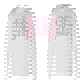 Alabama Bama Vintage Preppy Varsity Pink Sports Long Sleeve T-Shirt | Mazezy