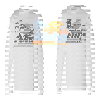 Aloha Beaches Hawaii Vintage Beach Surfing Retro Hawaiian Long Sleeve T-Shirt | Seseable CA