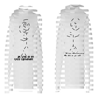 Bachelor Party Hiking Wear Stick To The Plan Man Stickman Long Sleeve T-Shirt - Monsterry