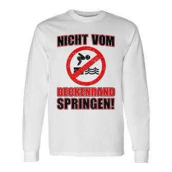 Bademeister Dlrg Nichtom Beckenrand Jumping S Langarmshirts - Geschenkecke