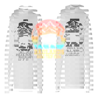 Badlands National Park South Dakota Buffalo Bison Road Trip Long Sleeve T-Shirt - Thegiftio