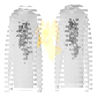 Beautiful Vintage Angel Celebrates The Christmas Festival Long Sleeve T-Shirt - Monsterry
