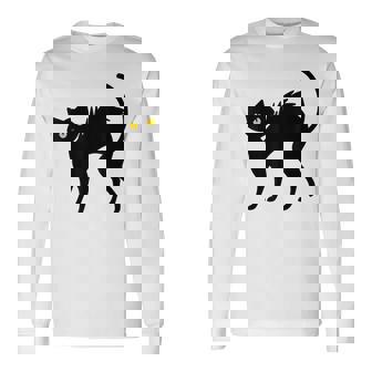 Black Cat Halloween Black Cats Long Sleeve T-Shirt | Mazezy